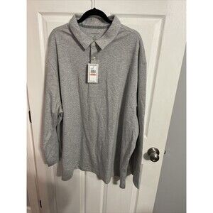 Van Heusen Classic Fit Long Sleeve Polo Shirt Size 3XL New With Tags